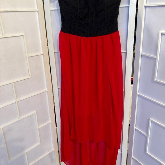 My Michelle High-Low Hem Strapless Bustier Dress - Picture 2 of 8